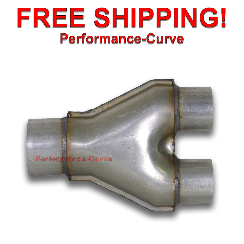 Single 3" / Dual 2.25" Y Pipe Universal Custom Exhaust Aluminized SU6-3
